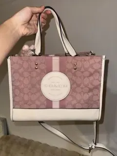 COACH シグネチャー キャンバス 2way トートバッグ シェリーメイ付き！のサムネイル