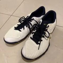 ASICS 卓球シューズ ホワイト/ネイビー