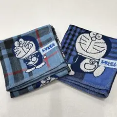 DORAEMON 新品　ドラえもん　大判　ガーゼハンカチ　ネイビー系