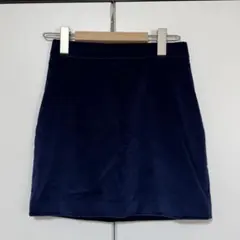 極美品 ブリーフィング ニットスカート ネイビーS - メルカリ