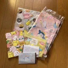 ポケモン福袋セット　クリアファイル・ポーチ・エコバッグ・ノート・ミニメモ用紙