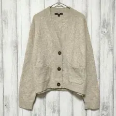 UNIQLO ユニクロ (M)　スフレヤーン Vネック ショートカーディガン