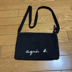 agnès b. アニエスベー　ミニショルダーバッグ　ロゴサコッシュ　男女