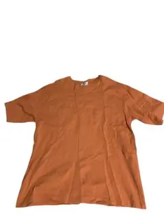 オレンジ コットン Tシャツ Lサイズ