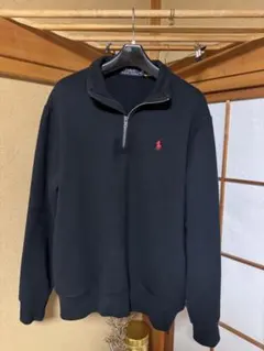 POLO RALPH LAUREN ハーフジップ スウェット ブラック M