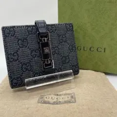 美品✨】GUCCI グッチ ジャッキー 二つ折り財布 キャンバス 05474