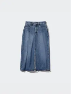 UNIQLO デニムロングスカート 65 BLUE ウエスト61cm