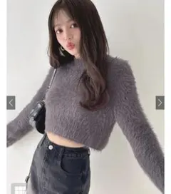 ショート丈 ニット