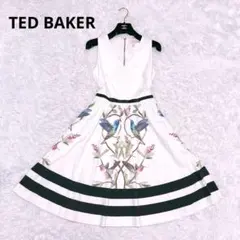 ted baker ボタニカル バード ドレス ワンピース フレア 鳥 花柄 TED BAKER 花柄 ロング ドレス ワンピース グリーン タイト ペンシル