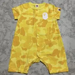 BAPE KIDS ロンパース イエロー カモ柄 70のサムネイル