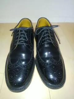 【美品】REGAL 黒 ウィングチップ メダリオン 24.5cm