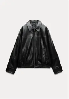 Sサイズ　フェイクレザーボンパージャケット　zara レザージャケット