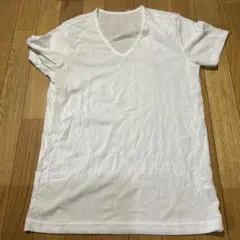 中古品　ホワイト Vネック Tシャツ　Lサイズ