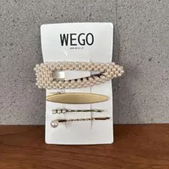 WEGO パールホワイト ヘアピンセット 4個