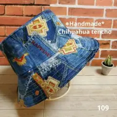 109 帽子 バケットハット デニムポケットプリント オルテガ ハンドメイド