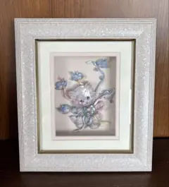 お値下げ‼️シャドーボックス　猫&小鳥