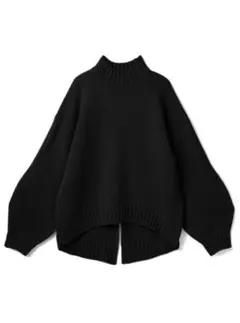 GRL バックスリット前後差ヘムリブニットトップス
