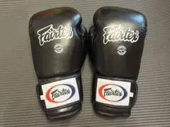 【新品】fairtex グローブ　ムエタイ　キックボクシング　8oz 黒ブラックのサムネイル