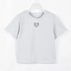 evelyn ハート透かしロゴTシャツ アイスブルーのサムネイル
