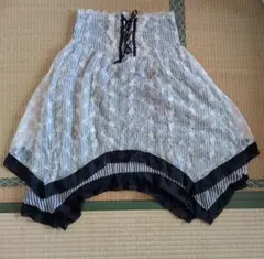 フレアスカート レースとストライプ　axes アクシーズ