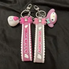 当たりくじ キティ マイメロディ アクリルキーホルダー チャーム