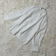 エムケー ミッシェルクラン バンドカラーブラウス ホワイト 36 S