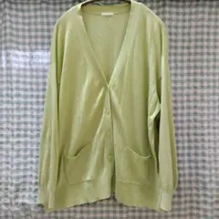GU長袖 カーディガン ライトグリーン 3XL
