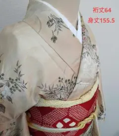 化繊　袷　小紋　未使用品可愛らしい小紋