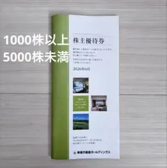 東急不動産ホールディングス 株主優待券 2026年6月版 1,000株のサムネイル