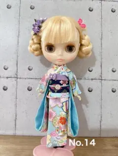 ブライス人形アウトフィット着物　袖長タイプNo.14