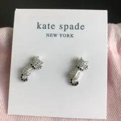 kate spade 猫モチーフピアス　かわいい