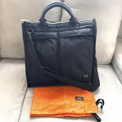 ★超美品★ ポーター 新型タンカー トートバッグ ショルダーバッグ ブラック L