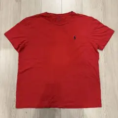 POLO RALPH LAUREN 赤　ワンポイントロゴ　Tシャツ L