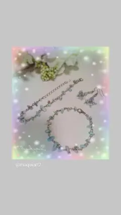 チョコラリマーブレスレットアンクレットピアスorイヤリング3点セット