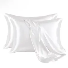 枕カバー マルベリーシルク　ホワイト 50cm×66cmのサムネイル
