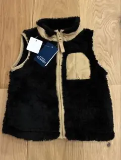 新品未使用 90 ファー　フリース　ベスト　黒