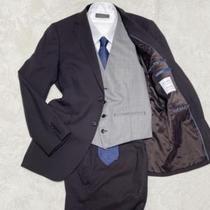 AOKI LES MUESスリーピース スーツ 洗える　ダークブラウン　A5