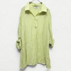2251【アルファキュービック】スキッパーシアーシャツチュニック 11号 上品のサムネイル