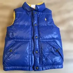 ［美品］ポロ・ラルフ・ローレン リバーシブルダウンベスト１２０センチ