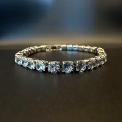 キラキラ輝く高級ブレスレット✨グリッターチェーン テニスチェーン