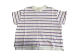 LOWRYS FARM ボーダーTシャツ パープルのサムネイル