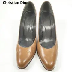 Christian Dior ディオール レザー パンプス ブラウン 良品のサムネイル