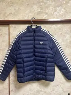 adidas ネイビー キルティングジャケット