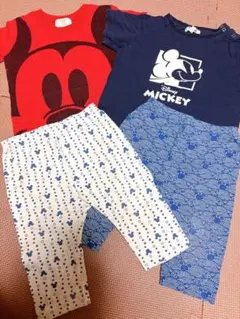 子供服　Tシャツ　半ズボン　レギンス　UNIQLO ミッキー　90センチ　4枚