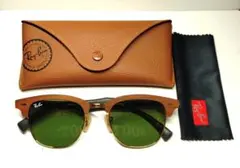 入手困難 レイバン Wood Clubmaster 本物の木製フレーム美品