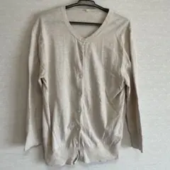 無印良品　7分8分袖カーディガン　綿100％　ベージュ　Mサイズ