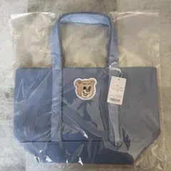 ラブラリーバイフェイラー ワッペントートバッグ オールドテディ ブルー Ｌ