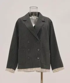 loin nuit フリルレイヤードデザインジャケット