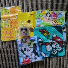 スーパーマリオ＆ミッキー ループ付タオルセット