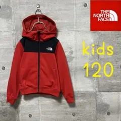 132 ノースフェイス キッズ ジップアップパーカー 120 レッド ボア